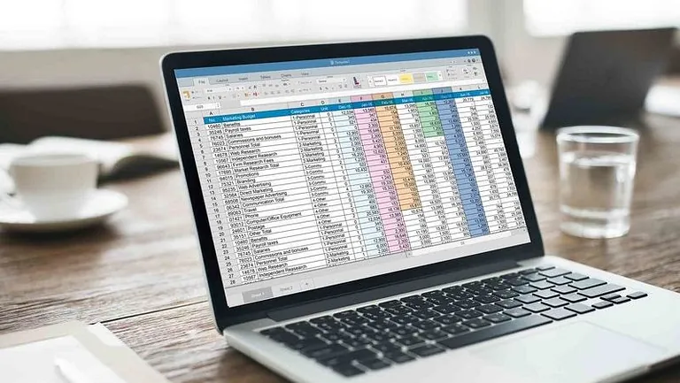 An accountants spreadsheets 